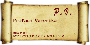 Prifach Veronika névjegykártya